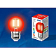 Лампа светодиодная филаментная (UL-00002985) Uniel E14 5W красный LED-G45-5W/RED/E14 GLA02RD