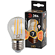 Лампа светодиодная филаментная ЭРА E27 7W 2700K прозрачная F-LED P45-7W-827-E27 Б0027948