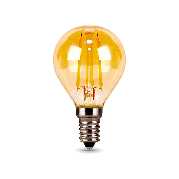 Лампа светодиодная филаментная Gauss E14 5W 2700К золотая 105801005