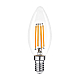 Лампа светодиодная филаментная WOLTA 9Вт 3000K Е14 свеча прозрачная WF-C35-9W3KE14