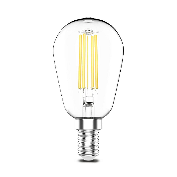 Лампа светодиодная филаментная Gauss E14 4,5W 2700K прозрачная 1141115