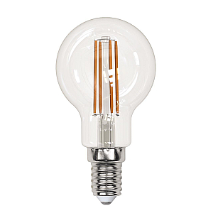 Лампа светодиодная филаментная (UL-00005905) Uniel E14 13W 3000K прозрачная LED-G45-13W/3000K/E14/CL PLS02WH