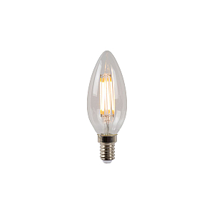 Светодиодная филаментная диммируемая лампа Lucide E14 4W 2700K cвеча 49023/04/60