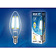 Лампа светодиодная филаментная (UL-00003296) Uniel E14 7,5W 4000K прозрачная LED-CW35-7,5W/NW/E14/CL GLA01TR