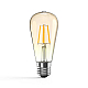 Лампа Gauss Filament ST64 6W 620lm 2400К Е27 golden диммируемая LED 1/10/40 102802006-D
