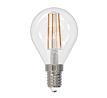 Лампа светодиодная филаментная (UL-00005173) Uniel E14 9W 4000K прозрачная LED-G45-9W/4000K/E14/CL PLS02WH