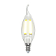 Лампа светодиодная филаментная (UL-00003248) Uniel E14 7,5W 3000K прозрачная LED-CW35-7,5W/WW/E14/CL GLA01TR
