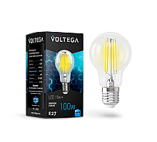 Лампа светодиодная филаментная Voltega E27 10W 4000К прозрачная VG10-А1E27cold10W-F 7101