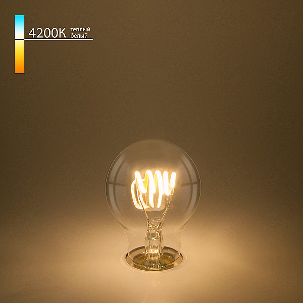 Лампа светодиодная филаментная Elektrostandard E27 6W 4200K прозрачная 4690389041532