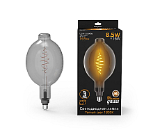 Лампа светодиодная филаментная Gauss E27 8,5W 1800K серая 152802005