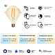 Лампа светодиодная диммируемая филаментная Gauss Smart Home Filament Diamond E27 6,5W 2000-5500K золотистая 1370112
