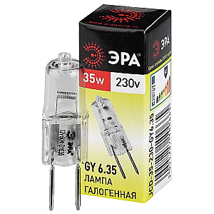 Лампа галогенная Эра GY6.35 35W 3000K GY6.35-JCD-35W-230V C0027373