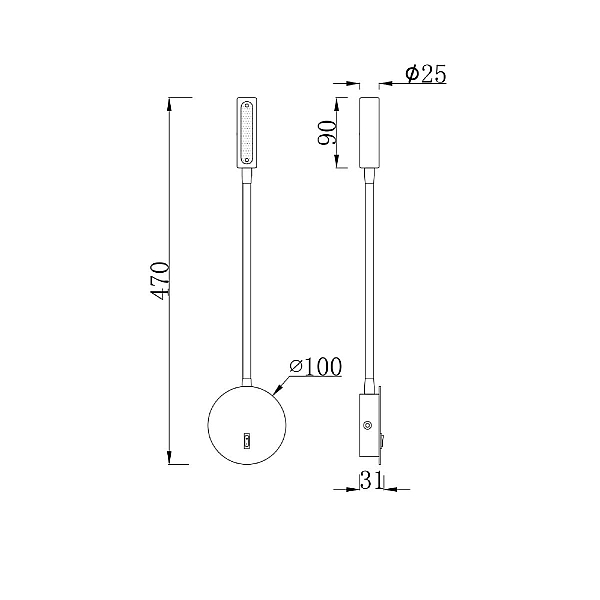 Бра Maytoni Stem C035WL-L3B3K