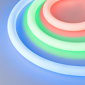 Светодиодная лента герметичная Arlight MOONLIGHT-TOP-F280-D25mm 24V RGB 360deg (14.4 W/m, IP65, 3535, 5m, wire x1) 037563