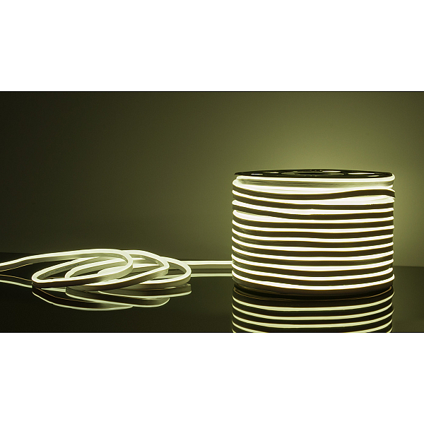Светодиодный гибкий неон Elektrostandard 220V 9,6W 120Led 2835 IP67 односторонний холодный белый, 50 м 4690389121456