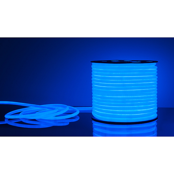 Светодиодный гибкий неон Elektrostandard 220V 9,6W 144Led 2835 IP67 круглый синий, 50 м 4690389134722