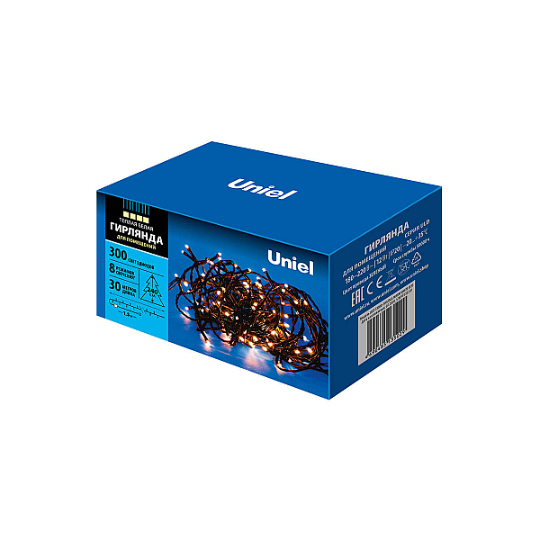 Светодиодная гирлянда Uniel (UL-00007312) теплый белый ULD-S3000-300/DGA Warm White IP20