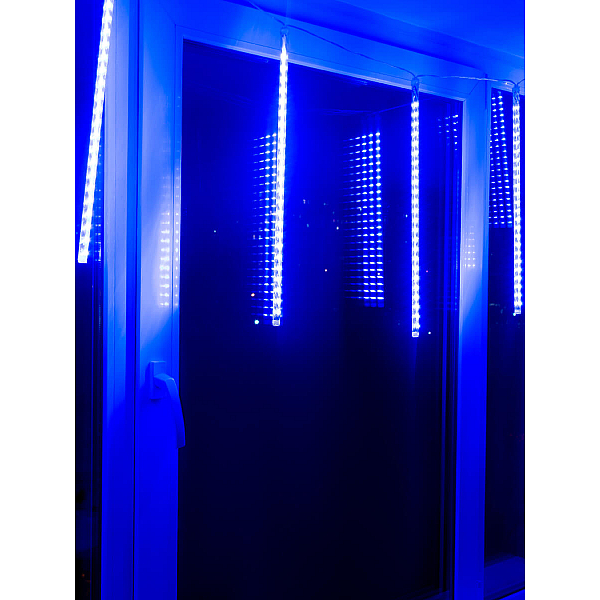 Уличная светодиодная гирлянда (UL-00000167) Uniel занавес 220V синий ULD-E1505-336/DTK BLUE IP44 TWISTED METEOR