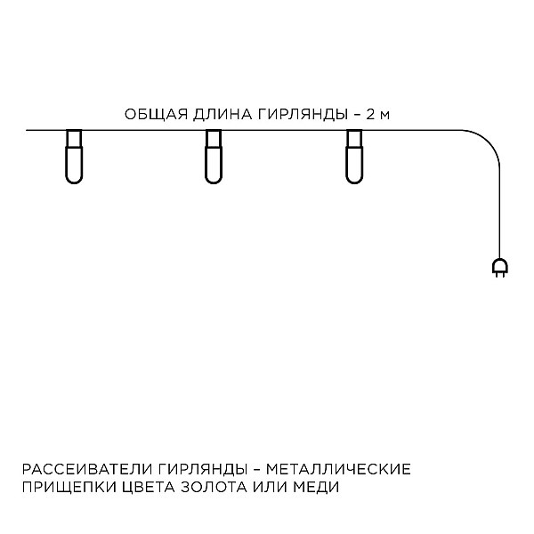 Гирлянда светодиодная Прищепка Apeyron Прищепка 15-59