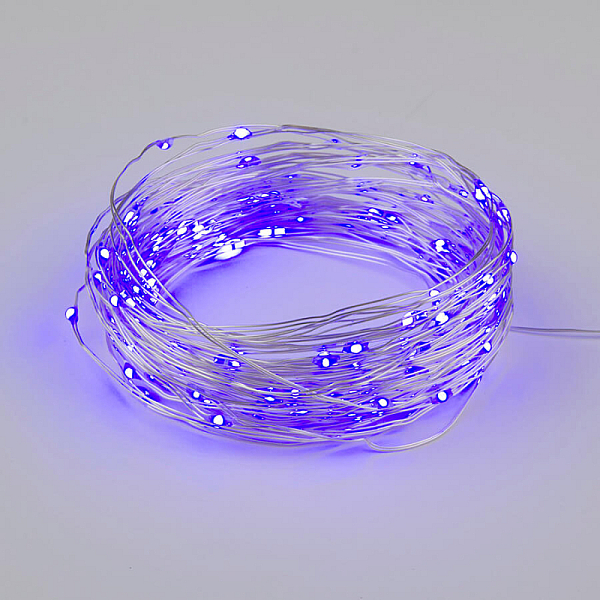 Светодиодная гирлянда Uniel Роса (UL-00007187) фиолетовый ULD-S1000-100/SCB/3AA Purple IP20 Dew