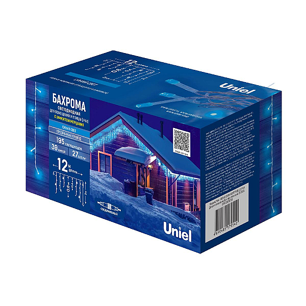 Уличная гирлянда Uniel ULD-B12006-195/TTK BLUE IP44 UL-00010882