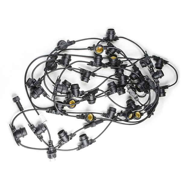 Уличная гирлянда Uniel UDL-K120 200/E27/100M IP65 BLACK BELT-LIGHT