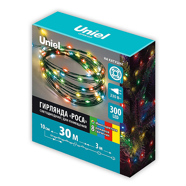 Гирлянда Роса Uniel ULD-S3000-300/DGA MULTI IP20 DEW UL-00012084