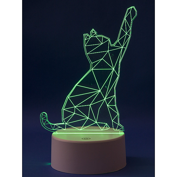 Фигурка светодиодная «Кошка» Uniel (UL-00007419) ULI-M501 RGB/3AAA Catty/White