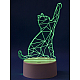Фигурка светодиодная «Кошка» Uniel (UL-00007419) ULI-M501 RGB/3AAA Catty/White