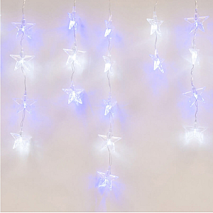 Светодиодная гирлянда (UL-00001410) Uniel занавес 220V белый ULD-E5505-196/DTK WHITE-BLUE IP20 STARS-1