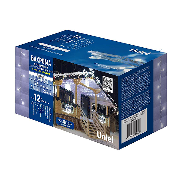 Уличная гирлянда Uniel ULD-B12006-195/TTK WHITE IP44 UL-00010879