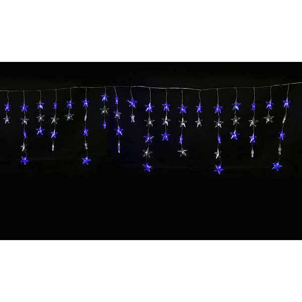Светодиодная гирлянда (UL-00001410) Uniel занавес 220V белый ULD-E5505-196/DTK WHITE-BLUE IP20 STARS-1