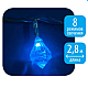 Светодиодная гирлянда (07922) Uniel 220V синий LD-S0280-020/DTA BLUE IP20 DIAMONDS