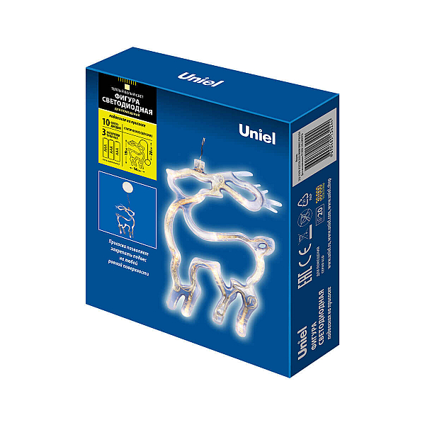 Подвесной светодиодный светильник «Олень» Uniel (UL-00007252) ULD-H1419-010/STA/3AAA Warm White IP20 Deer