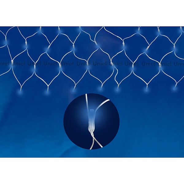 Светодиодная сетка (07938) Uniel 220V синий ULD-N2520-240/DTA BLUE IP20