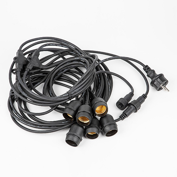 Гирлянда для освещения теплиц 5м+3м Uniel UDL-K230 6/E27/5M IP54 Black Belt-Light Greenhouse UL-00010925