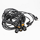 Гирлянда для освещения теплиц 5м+3м Uniel UDL-K230 6/E27/5M IP54 Black Belt-Light Greenhouse UL-00010925