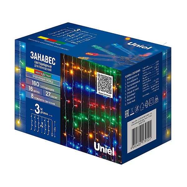 Гирлянда Uniel ULD-C3020-160/DTA MULTI IP20 UL-00010913