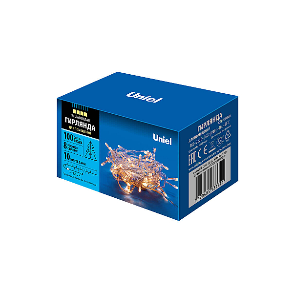 Светодиодная гирлянда Uniel (UL-00007200) теплый белый ULD-S1000-100/DTA Warm White IP20