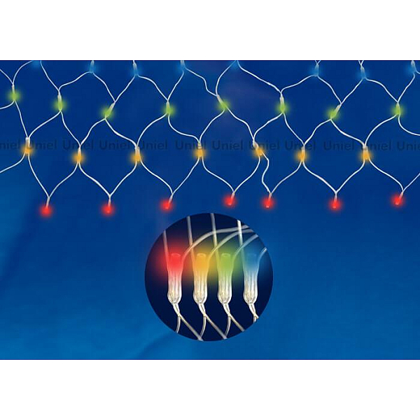 Светодиодная гирлянда (UL-00005488) Uniel сетка 220V разноцветный ULD-N1815-180/DTA Multi IP20