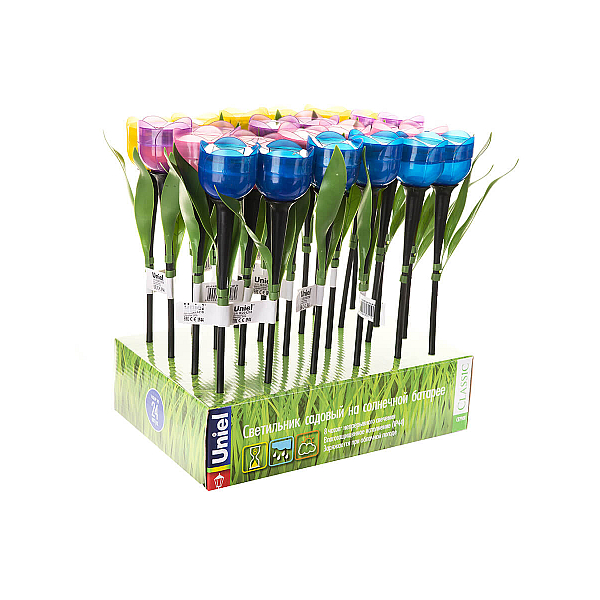 Светильник на солнечных батареях Uniel Promo USL-C-452/PT305 Yellow Tulip UL-00004277