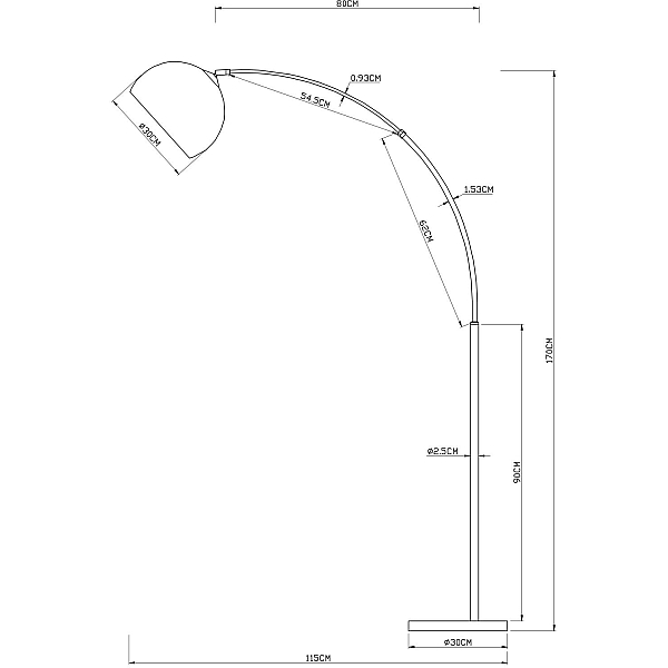 Торшер Arte Lamp Paolo A5822PN-1PB