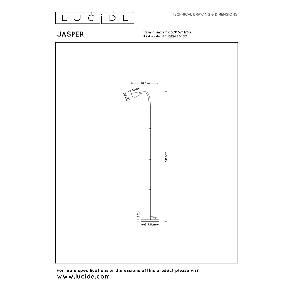 Торшер Lucide Jasper 65706/01/33
