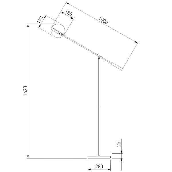 Торшер Eurosvet Grazia 01143/1 черный/золото a062045