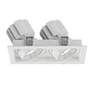 Встраиваемый карданный светильник Arlight MS-VORTEX-BUILT-S210x117-2x20W Warm3000 (WH-WH, 40 deg, 230V) (IP20 Металл) 057763