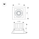 Встраиваемый карданный светильник Arlight MS-VORTEX-BUILT-S140x140-30W Warm3000 (WH-WH, 50 deg, 230V) (IP20 Металл) 057924
