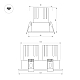 Карданный светильник Arlight MS-FLOW-BUILT-S157x85-2x12W Day4000 (WH, 55 deg, 230V) (IP20 Металл) 055934