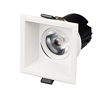 Карданный светильник Arlight MS-FLOW-BUILT-S85x85-12W Warm3000 (WH, 15 deg, 230V) (IP20 Металл) 053777