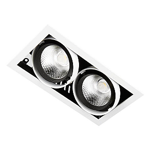 Встраиваемый светильник Ambrella Light T812 BK/CH 2*12W 4200K