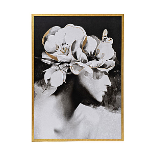 Холст Девушка с цветами-2 Garda Decor 89VOR-GIRL FLOWER-2